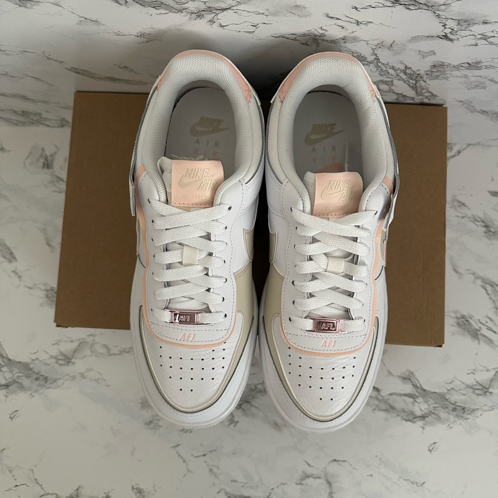 Nike Air Force 1 Shadow White Washed Coral Shoes Sneakers CI0919 Women’s Size 9 - Picture 4 of 7